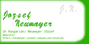 jozsef neumayer business card